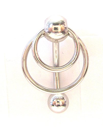SKEMIX Surgical Steel Double Hoop Dangle Barbell VCH Clit Clitoral Hoo