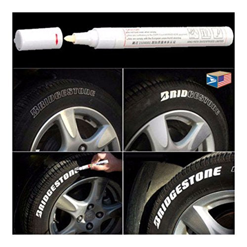 White Tire Paint Markers for Car Tire Lettering-Permanent Tire