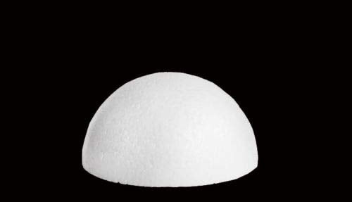 COLIBROX Smooth Desert Foam Half Ball White Half Round Styrofoam Foam - 8", Set of 4