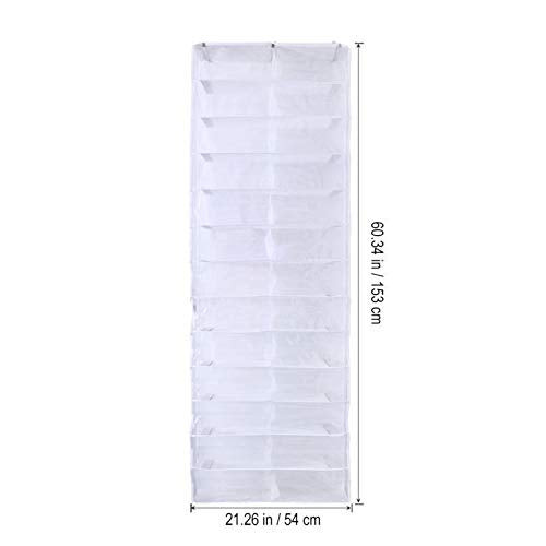 COLIBROX White Rack Hanging Storage 26 Pocket Over The Door Shoe Organizer Space Saver Hanger