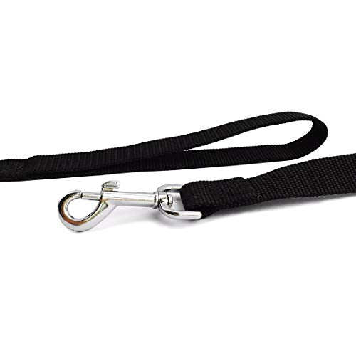 SKEMIX 6ft 10ft 30ft Black Long Line Training Dog Leash,for Large,Medium and Small Dogs,Long Dog Lead,for Training,Backyard,Camping,or Play,Great for Parks and Fetch (30FT, Black)