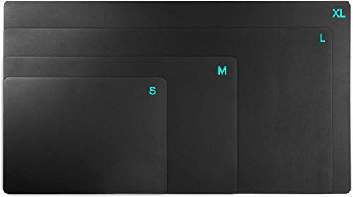 KCHEX Teather Black Leather Desk Pad PU Leather Desk Mouse Mat Blotters Organizer for Gaming, Writing, Working (34"x17")