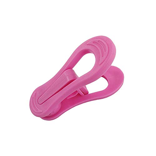 Toysdone Hanger Clips 30 Pack, Multi-Purpose Hanger Clips for Hangers, Hot Pink Finger Clips for Plastic Clothes Hangers, Pants Hangers Clips