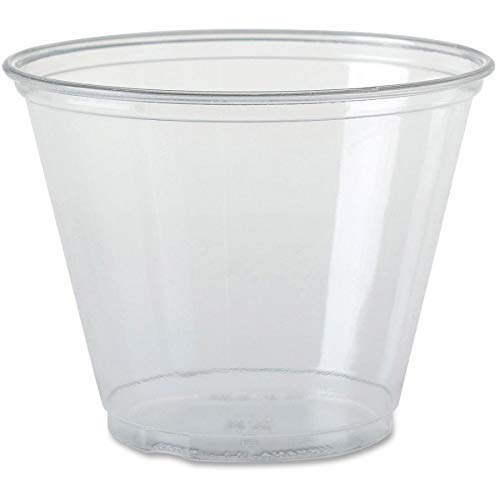 KCHEX Solo TP9R Ultra Clear Cups, Squat, 9 oz, PET, 50/Bag, 1000/Carton