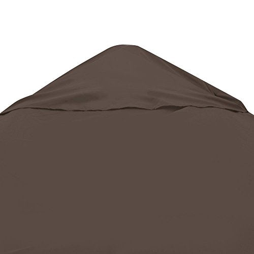 KCHEX Durable 10x10 Ft Garden Canopy Gazebo Top Cover Replacement Coffee Liqueur w/ 200g/sqm Polyester Waterproof for Outdoor Patio Relaxation Reading Cafe