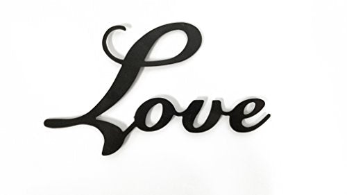 Toysdone Small Love Black Metal Wall Word (Standard Version) (Standard Version)