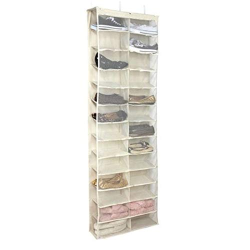 COLIBROX White Rack Hanging Storage 26 Pocket Over The Door Shoe Organizer Space Saver Hanger