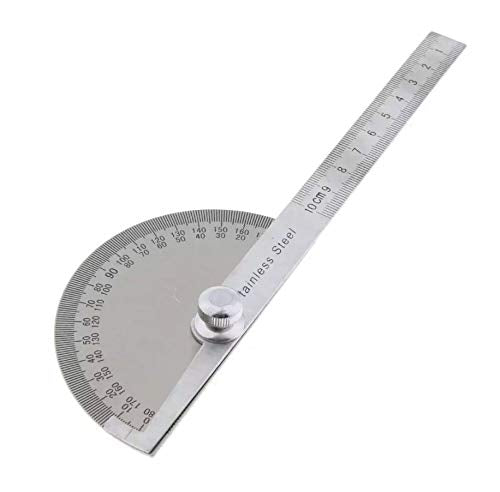 KCHEX Stainless Steel Rotary Protractor Angle Rule Gauge Machinist Tool New