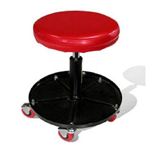 ESKONI Adjustable Mechanics Shop Seat Creeper Stool Round Rolling with Tool Tray