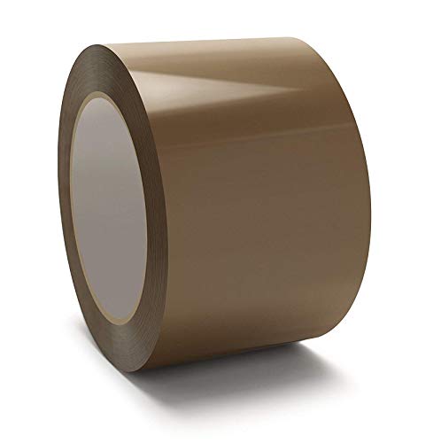 COLIBROX 24 Rolls Brown Packaging, Packing, Sealing Tape - 3 Inches Wide x 110 Yards