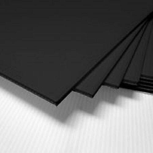 COLIBYOU (4 Pack) Corrugated Plastic Coroplast Sheets Sign 4mm Black 48" x 24"