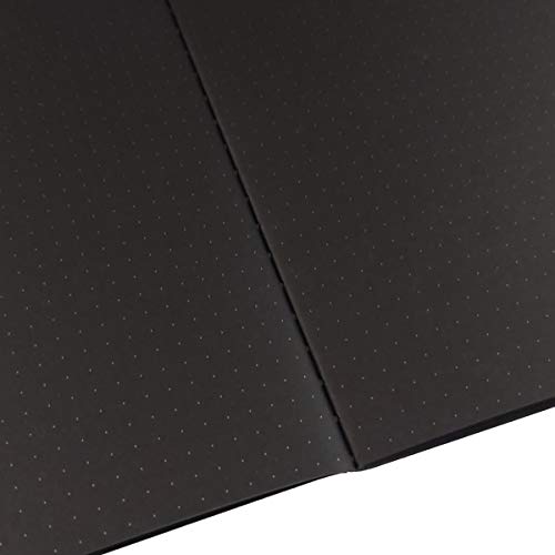 COLIBROX A5 Black Paper Notebooks, Dot Grid, Planner Inserts Travelers Journal Refill With Blackout Pages For Gel Pens Drawing And Writing For Kids And Adults, 6-Pack