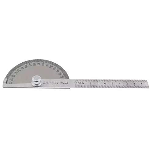 KCHEX Stainless Steel Rotary Protractor Angle Rule Gauge Machinist Tool New