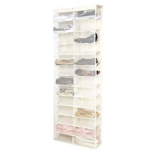 COLIBROX White Rack Hanging Storage 26 Pocket Over The Door Shoe Organizer Space Saver Hanger