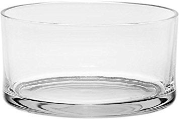 COLIBROX Large Glass Round Salad Bowl - Serving Dish - 120 Oz. Clear