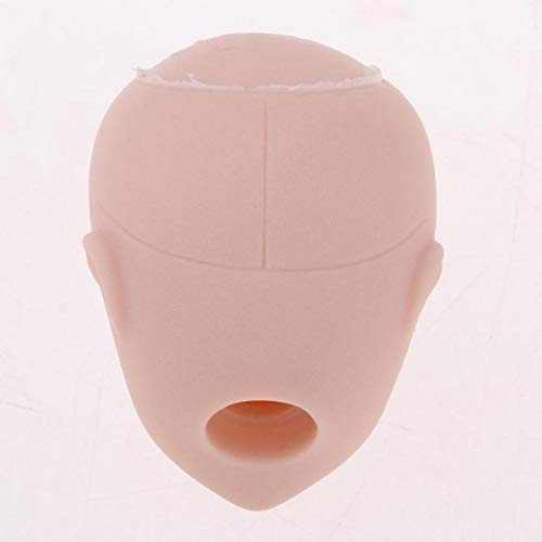 COLIBROX 10pcs Soft Plastic Toy Practice Makeup Doll Head 1/6 White Double-fold Eyelid DIY Heads for BJD Make Up