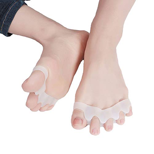 KCHEX Toe Straightener in Shoe Toe Spacer Toe Stretchers for Women and Men Gel Toe Separators for Foot Pain