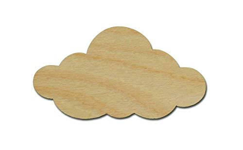 COLIBYOU Cloud Shape Unfinished Wood Cutouts DIY Crafts Variety of Sizes (3" inch 3 Pieces) nuKE141