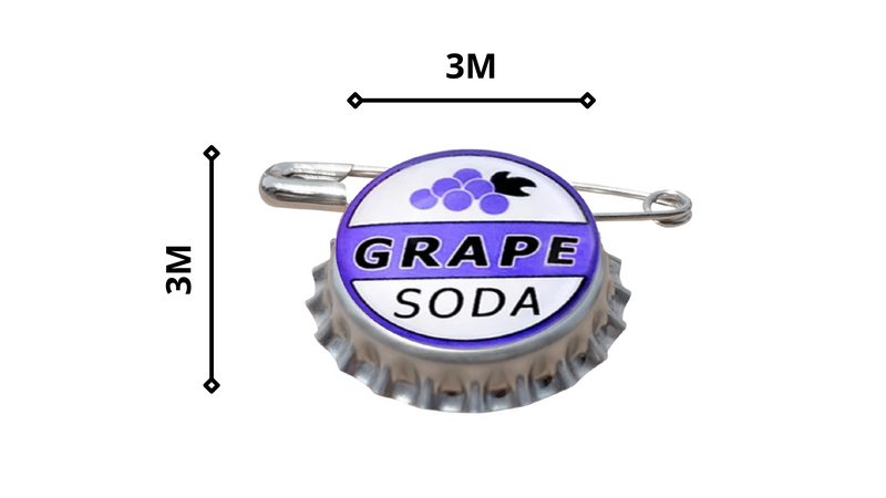 COLIBROX Set of 2- Replica ELLIE BADGE GRAPE SODA BOTTLECAP PIN! "UP" & Sticker Gift Bags Top Rated Broach Costume Jewelry Badge Pin