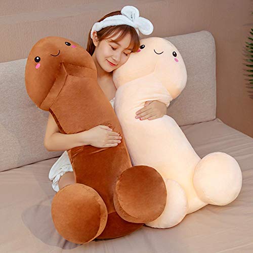 KCHEX 40/60cm Plush Throw Pillow Funny Tintin Plush Doll Cute Creative Plush Pillow Toy, Funny Penis Ding Ding Soft Pillow Stress Relief Toy, Creative Bolster Gifts