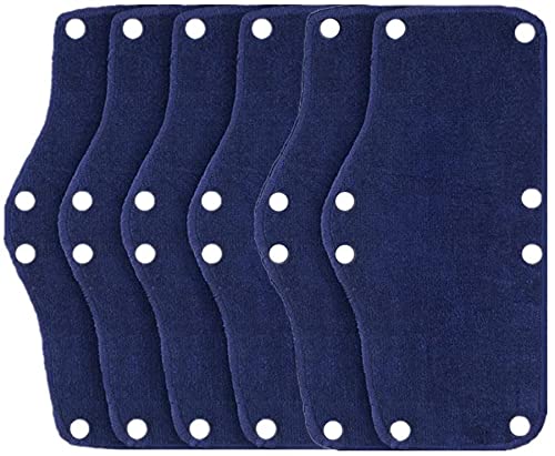 COLIBROX 6PCS Hard Hat Sweatband, Cotton Hard Hat Liner, Reusable hardhat sweatbands(Blue)