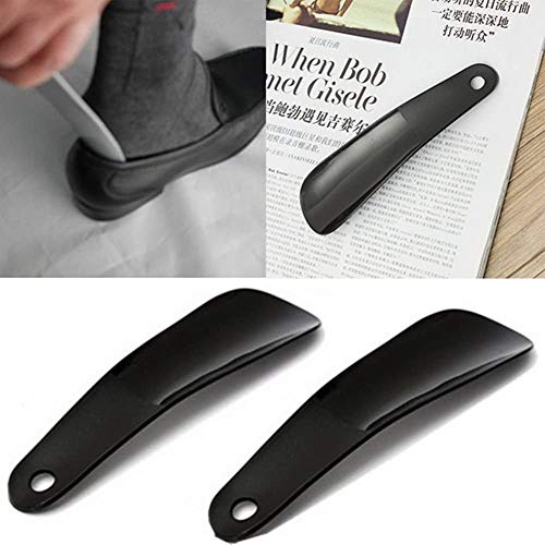 ESKONI Shoe Horn Lifter Simple Travel Shoehorn Sturdy Slip PP Plastic with Hook Hole 2Pcs