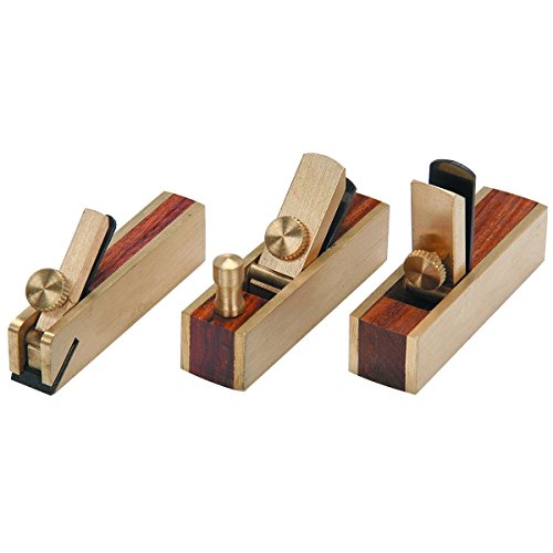 KCHEX Micro Mini Brass Hand Plane Set Wood Finish Planer Hobby Craft