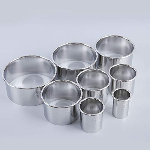 14 Pieces Assorted Sizes Round Circle Shapes Biscuits Cookie Cutter Set for Donuts Biscuits Cake and Sandwiches Shapes
