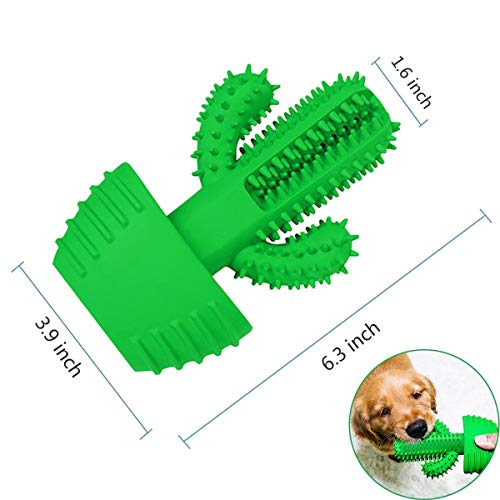 COLIBYOU Dog Toothbrush Teeth Cleaning Dog Chew Toys, Nontoxic Natural Rubber Puppy Brushing Stick Dental Oral Care for 15-50 LBS Small Medium Dogs Pets