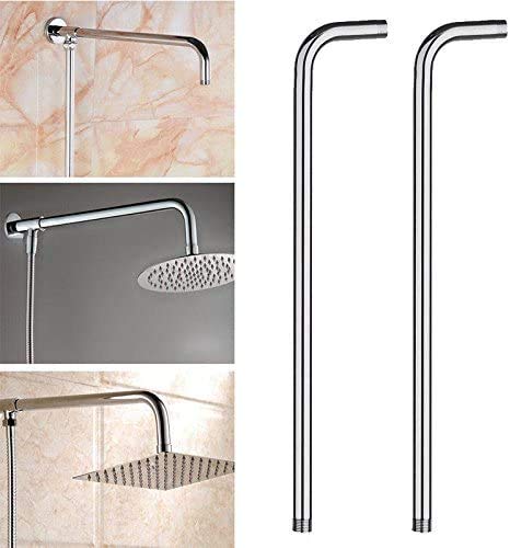 COLIBROX 60CM 24" Wall Shower Head Extension Pipe Long Stainless Steel Arm Bathroom Home