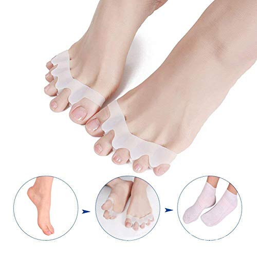 KCHEX Toe Straightener in Shoe Toe Spacer Toe Stretchers for Women and Men Gel Toe Separators for Foot Pain