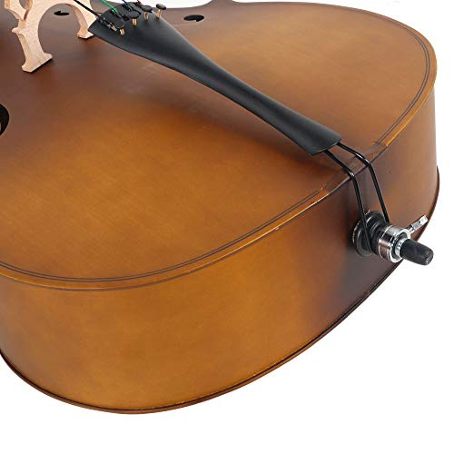 KCHEX 4/4 Acoustic Cello Case Bow Rosin Wood Color Hot