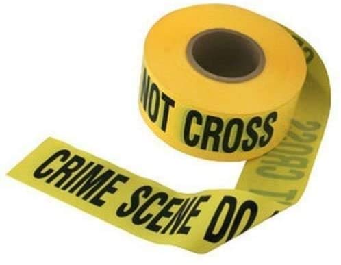 COLIBROX "crime scene do not cross" barricade movie prop tape ~ 50 FEET LONG!