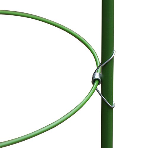 SKEMIX Plant Support Garden Support Rings Trellis Supporter 17.7" for Climbing Plants Flowers