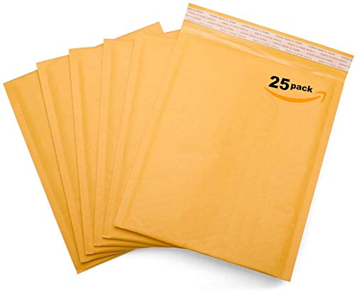 SKEMIX 25 Kraft Bubble Padded Envelope Shipping Mailers, Kraft Bubble Mailers Padded Envelopes Bubble Mailer Envelope Mailers Bubble Mailers 6x10 Compostable Mailers
