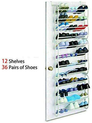 COLIBROX Trade Shop Over-The-Door Shoe Rack 36 Pairs forWall Hanging Closet Organizer Storage Stand