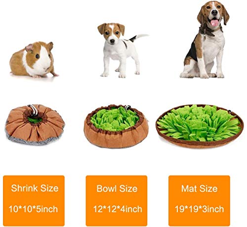 KCHEX Pet Snuffle Mat for Dogs,Dog Sniffing Pad Slow Feeding Bowl, Nosework Training Mat Dog Treat Dispenser,Cat Dog Puzzle Toys for Encourages Natural Foraging Skills,Stress Relief,Machine Washable
