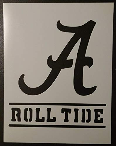 SKEMIX Reusable Sturdy Alabama Crimson Roll Tide 8.5" x 11" Custom Stencil