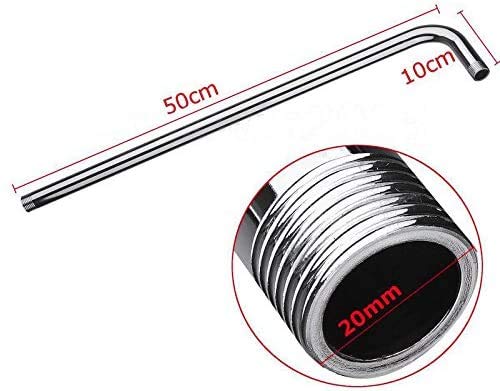 COLIBROX 60CM 24" Wall Shower Head Extension Pipe Long Stainless Steel Arm Bathroom Home