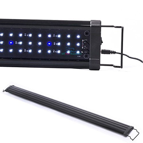 COLIBROX 48"- 60" LED Light HI LUMEN Aquarium Fish Tank White Blue Extendable