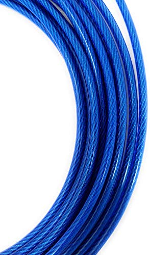 KCHEX Training Solutions Stake and Tie Out Combo for Dogs | 20ft. Cable Leash Pet Tether System Blue | 18" Spiral Stake