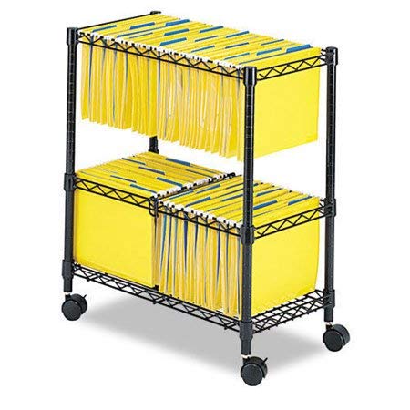 COLIBROX 2-Tier Portable Metal Rolling Mobile File Cart,Folder Portable One-Shelf Folder Mesh Organizer Cart Wheels Black