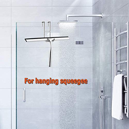 COLIBYOU 2 Pack Shower Door Hooks, Over Door Hanging Hook for Bathroom Shower Glass, for Hanging Towel, Bathrobe, Squeegee, Loofah, Towel Hanger