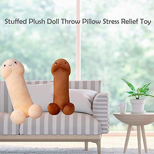 KCHEX 40/60cm Plush Throw Pillow Funny Tintin Plush Doll Cute Creative Plush Pillow Toy, Funny Penis Ding Ding Soft Pillow Stress Relief Toy, Creative Bolster Gifts