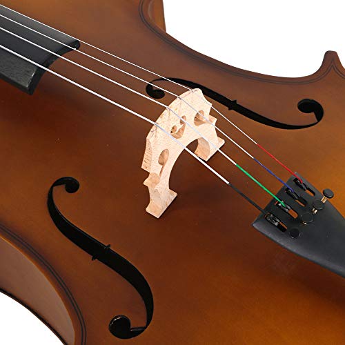 KCHEX 4/4 Acoustic Cello Case Bow Rosin Wood Color Hot