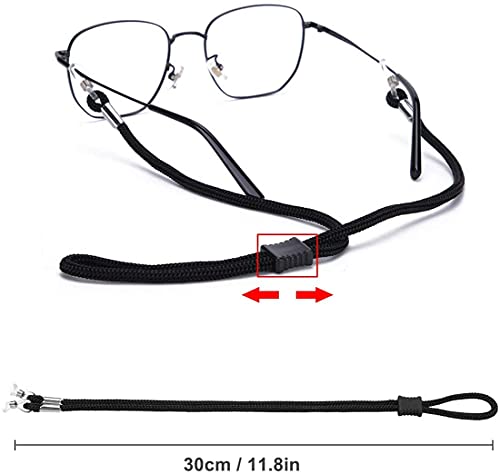 COLIBROX 6PCS Premium Nylon Eyeglass Straps, Adjustable Eyewear Retainers, Anti-slip Eyeglass Chains Lanyard, Sport Sunglass Retainer Holder Strap for Men and Women's