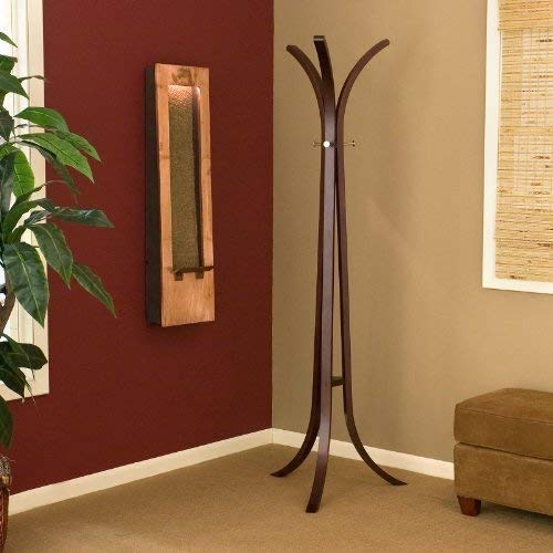 Adesso WK2009-15 Contour Coat Rack, Walnut