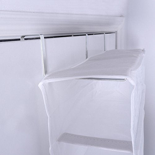 COLIBROX White Rack Hanging Storage 26 Pocket Over The Door Shoe Organizer Space Saver Hanger