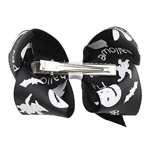 Baby Halloween Headband with Bowknot Pumpkin Halloween Headwear Hair Bows JHH09 (3 Pcs-Black)