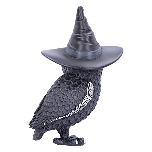 Nemesis Now B5149R0 Malpuss Winged Occult Cat Figurine, Polyresin, Black  and Silver, 10cm